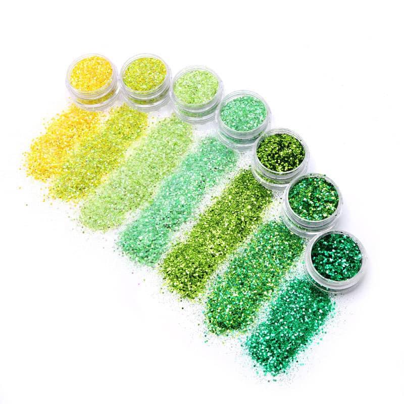 Green Glitter Tower - AloraCosmetics