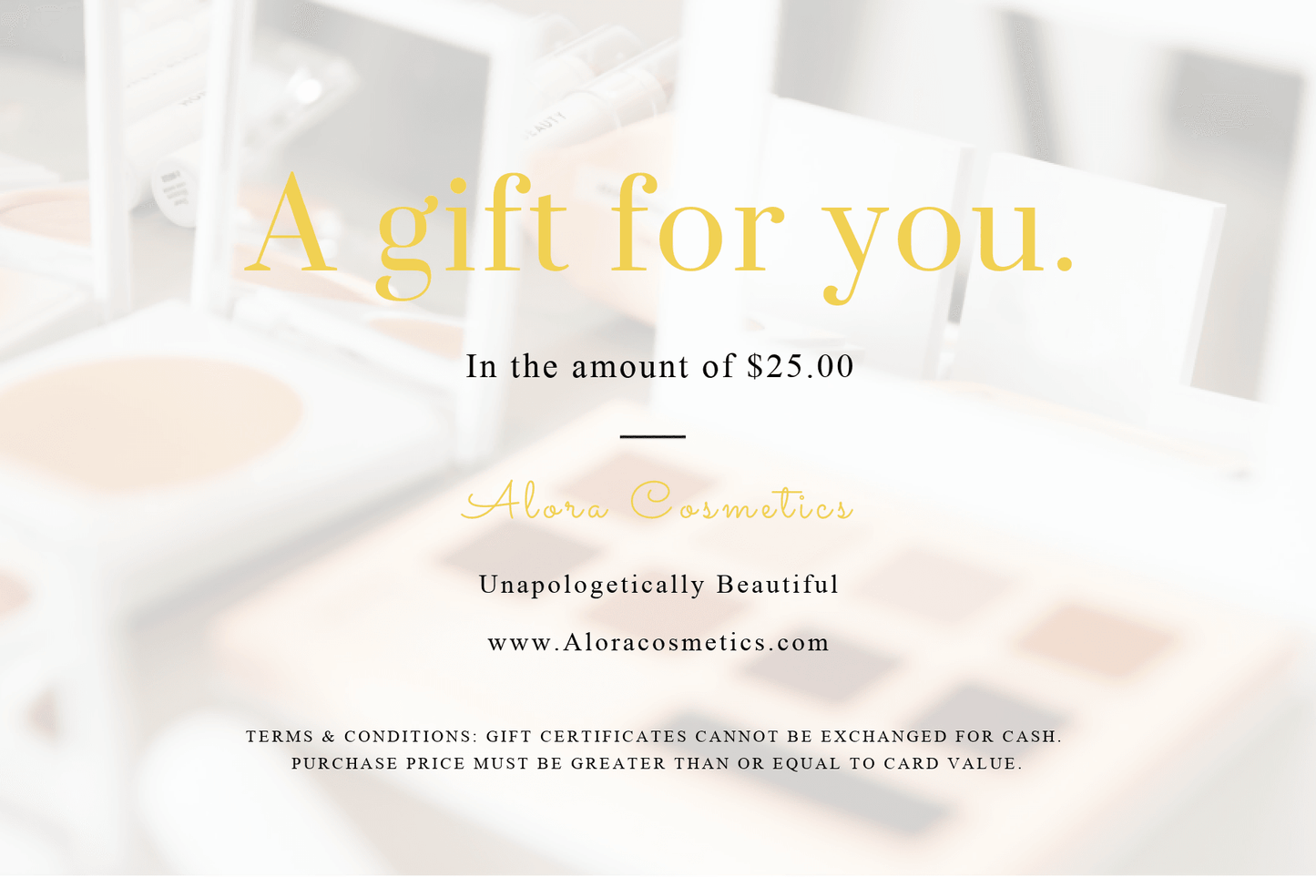 Alora Cosmetics Gift Cards - AloraCosmetics