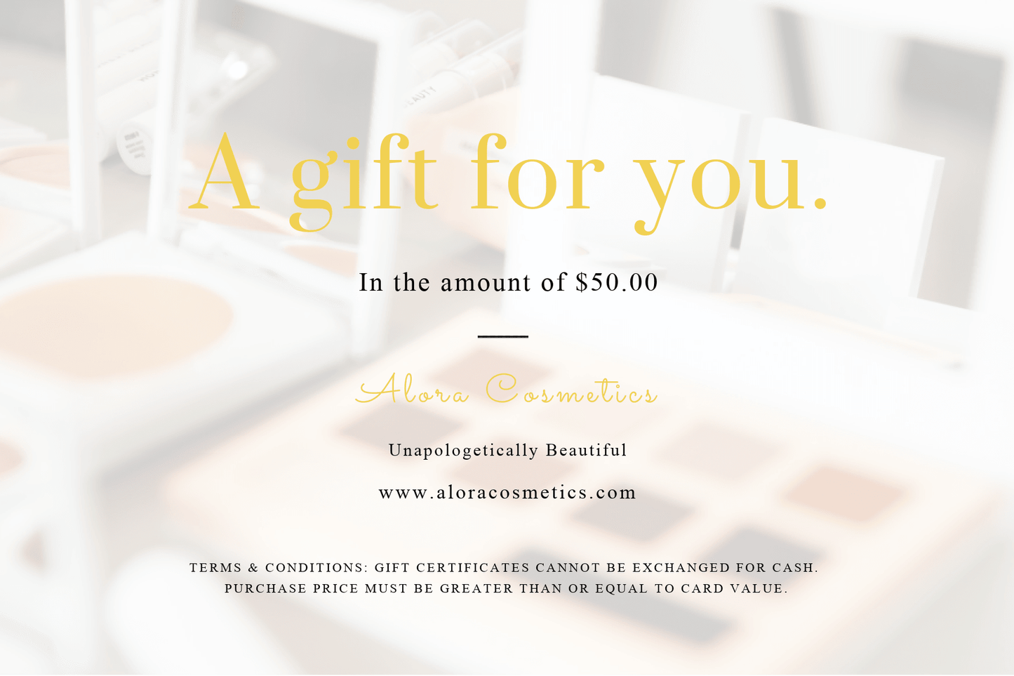 Alora Cosmetics Gift Cards - AloraCosmetics