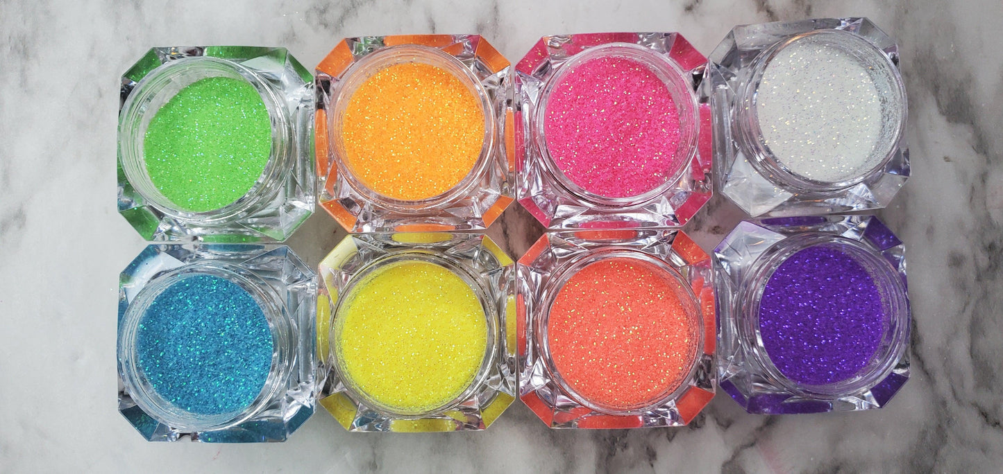 8 PC Neon Glitter Bundle - AloraCosmetics