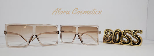 Champagne Oversized Stunner Shades - AloraCosmetics