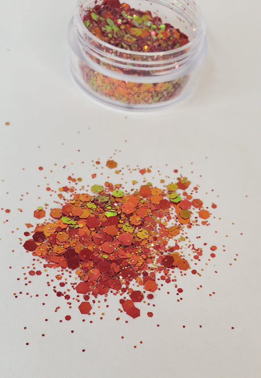 Limited Edition Chameleon Red and Gold Glitter - AloraCosmetics