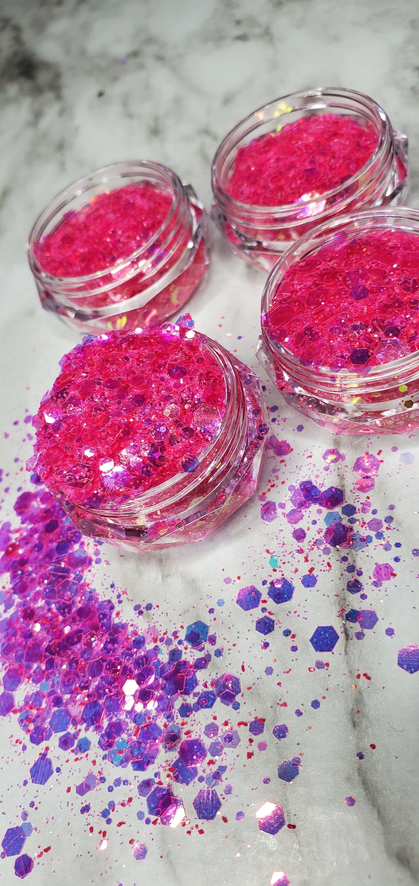 Hot Pink Iridescent Mix - AloraCosmetics