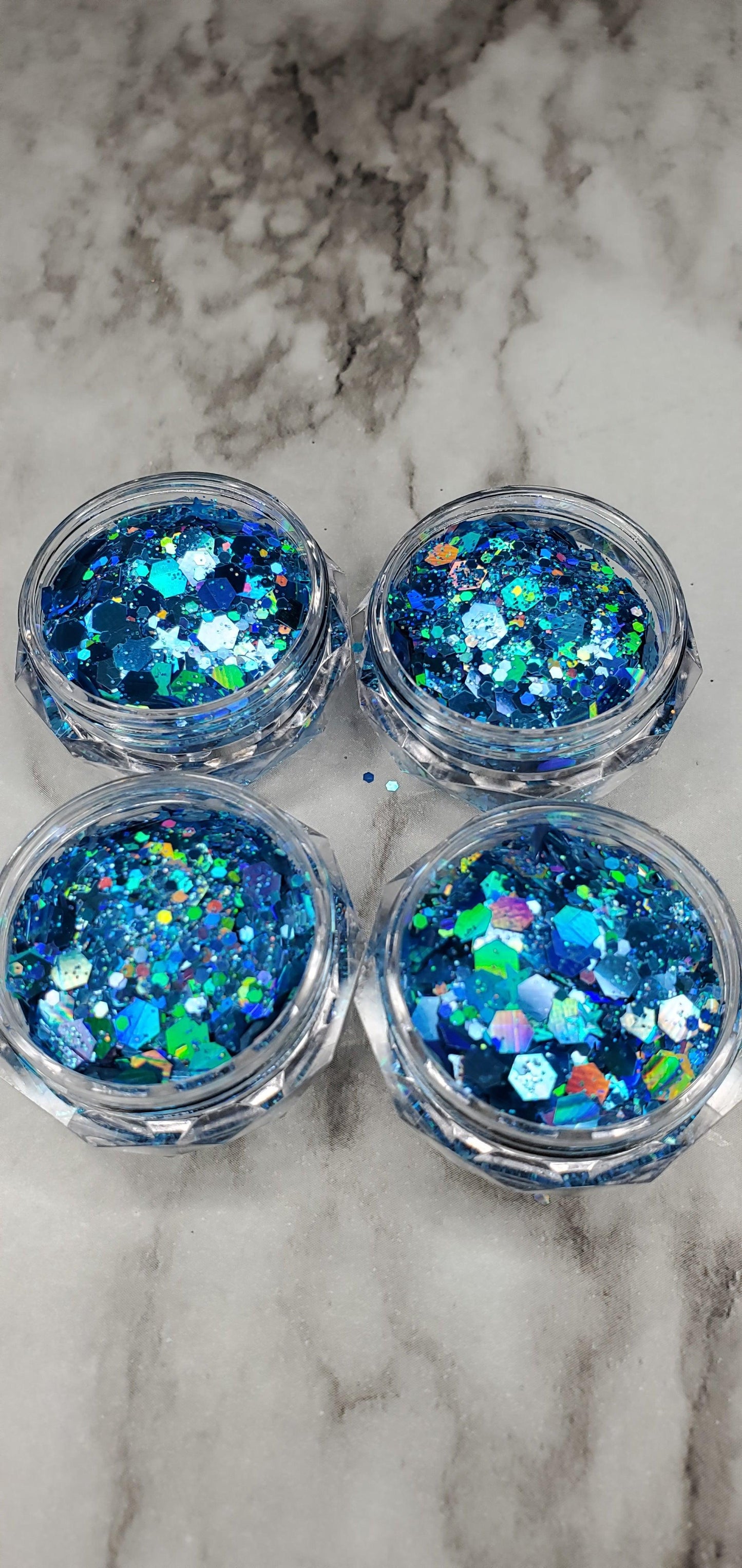 Chunky Turquoise Holographic Mix - AloraCosmetics