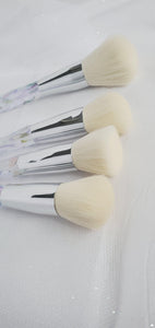 Iridescent 10 Pc Crystal Brush Set and Makeup bag - AloraCosmetics  
