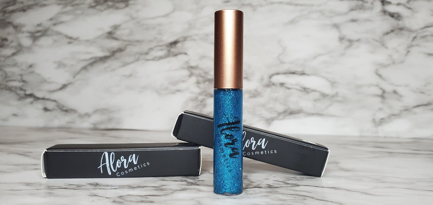 Blue Glitter Liner - AloraCosmetics  