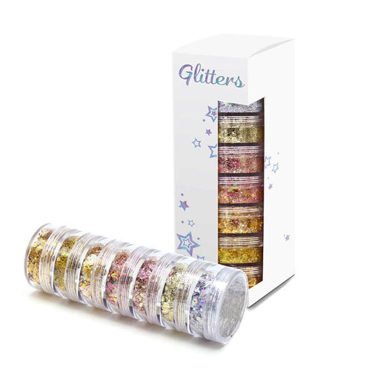 Gold Silver and Rose Gold Glitter Tower
