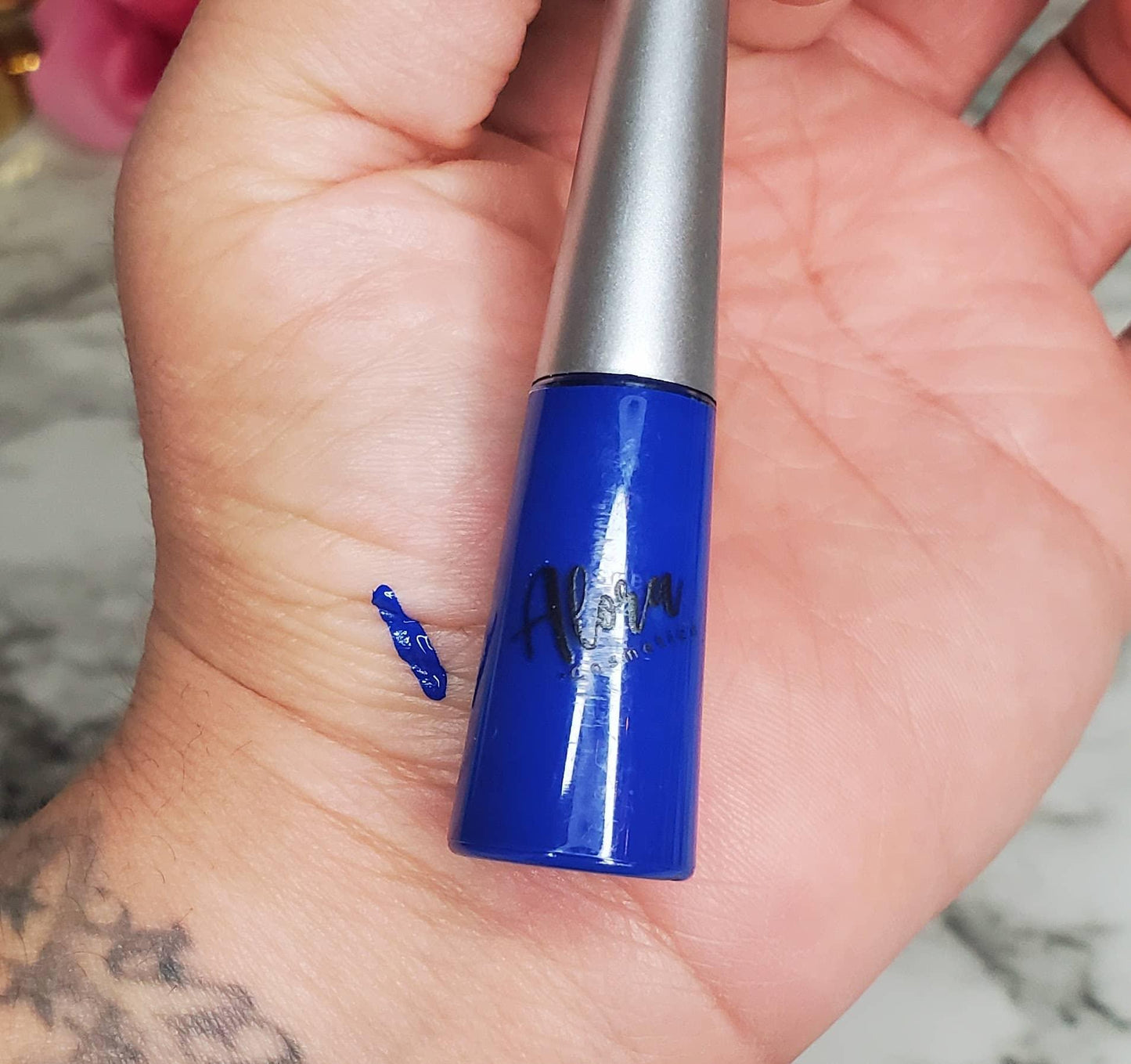 Blue Waterproof Liquid Eyeliner - AloraCosmetics  