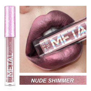 Nude Shimmer Metallic Lipstick