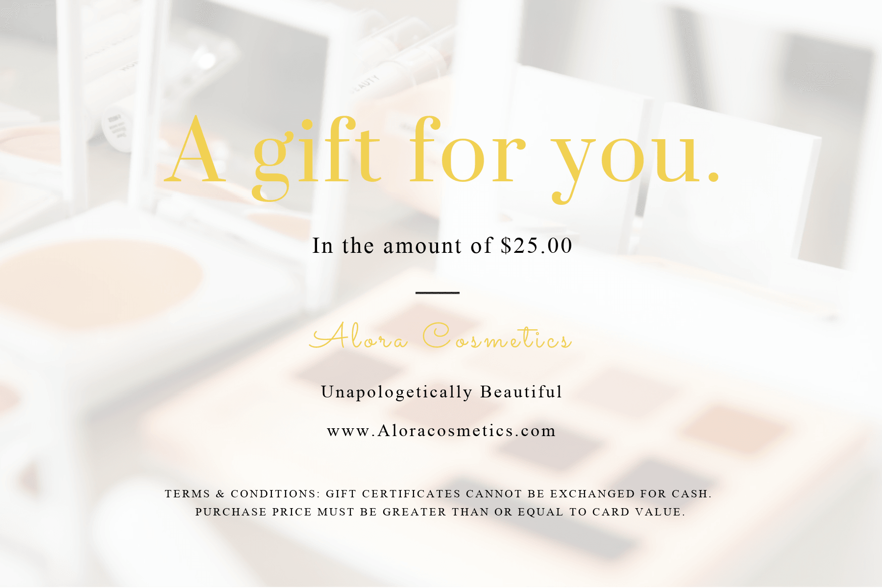 Alora Cosmetics Gift Cards - AloraCosmetics  