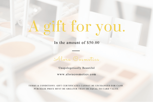Alora Cosmetics Gift Cards - AloraCosmetics  