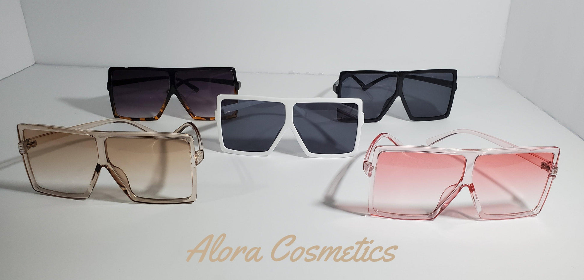 Champagne Oversized Stunner Shades - AloraCosmetics  