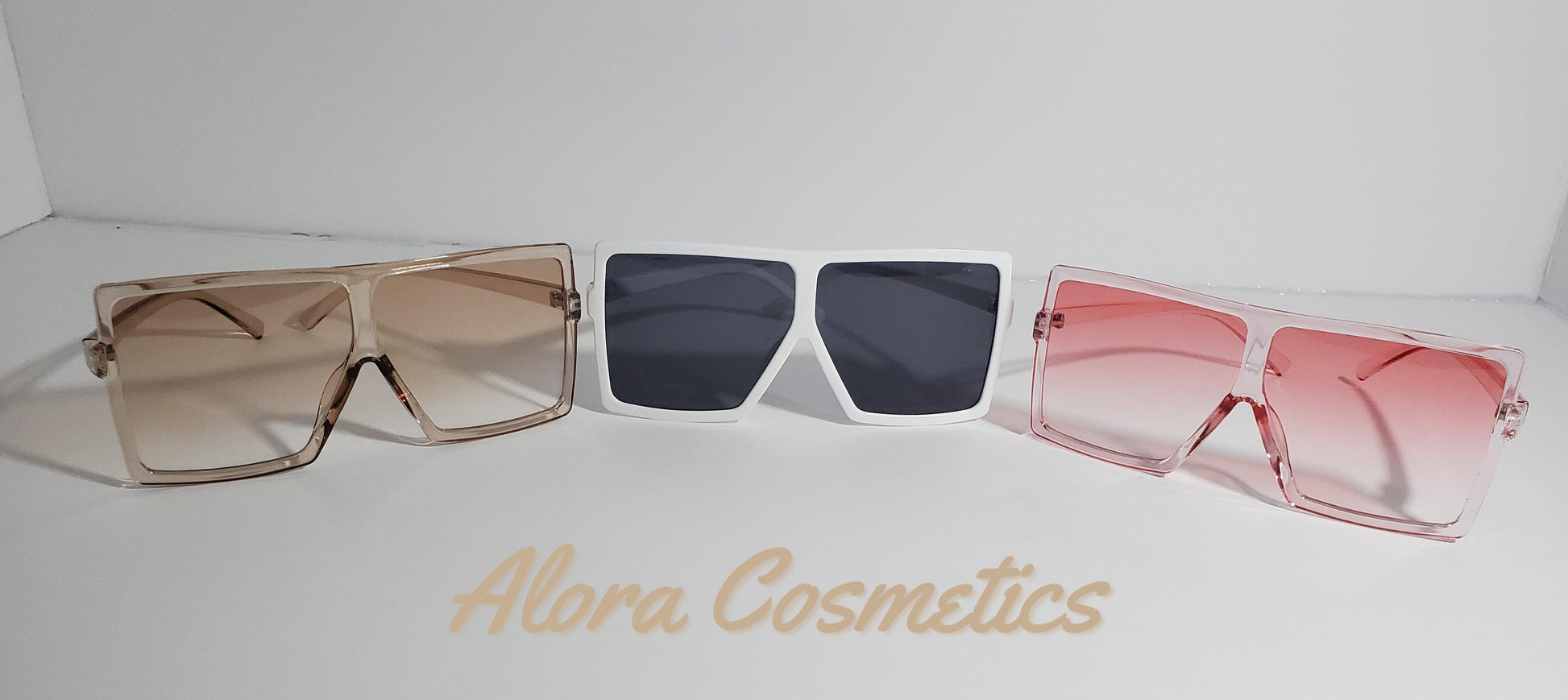 Champagne Oversized Stunner Shades - AloraCosmetics  