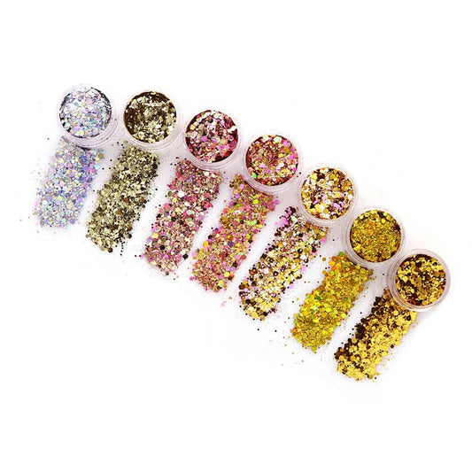 Gold Silver and Rose Gold Glitter Tower