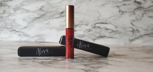 Red Glitter Liner - AloraCosmetics  