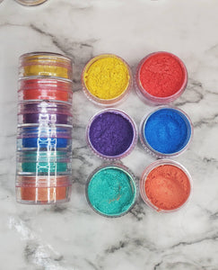 Rainbow Shimmer Pigments Stack - AloraCosmetics  