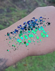 Chameleon Blue and Green Glitter - AloraCosmetics  