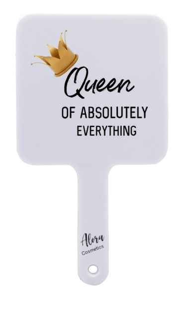 White Handheld Mirror - AloraCosmetics  