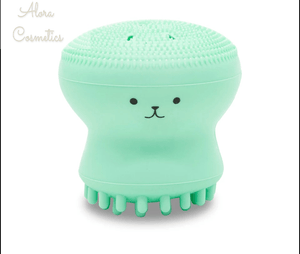 Hot Pink Baby Jellyfish Silicone Face Wash  Brush - AloraCosmetics  