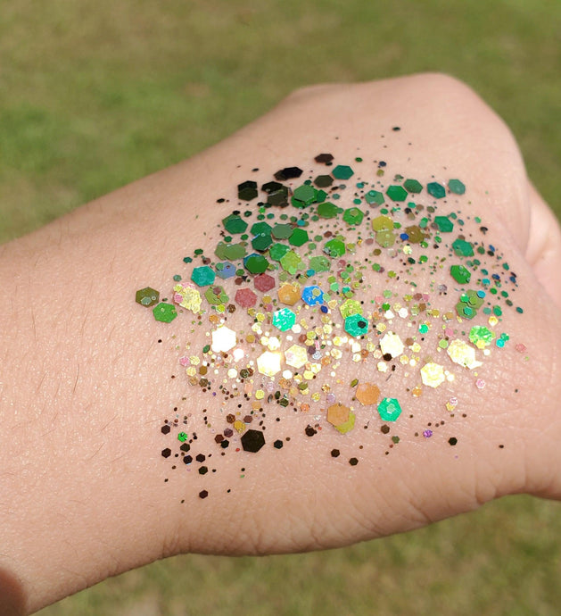 Chameleon Gold and Green Glitter - AloraCosmetics  