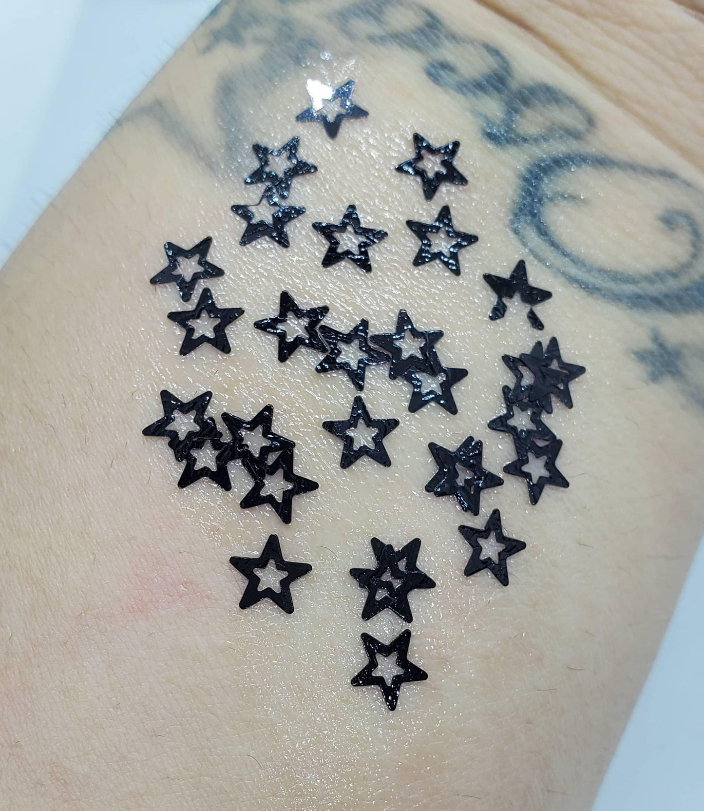 Black Sparkle Stars - AloraCosmetics  