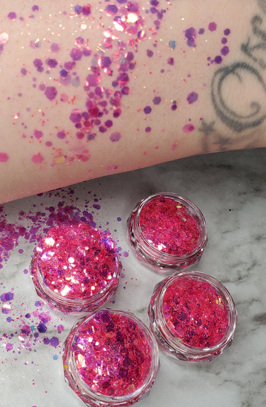 Hot Pink Iridescent Mix - AloraCosmetics  