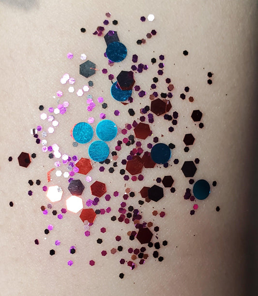 Chunky Blue Red and Purple Mix - AloraCosmetics  