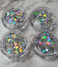 Load image into Gallery viewer, Silver Holographic Chunky Glitter - AloraCosmetics  
