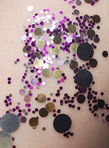 Chunky Party People Gold, Silver and Purple Mix - AloraCosmetics  
