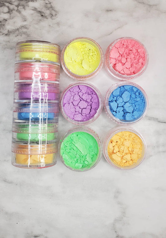 Pastel Shimmer Pigments Stack - AloraCosmetics  